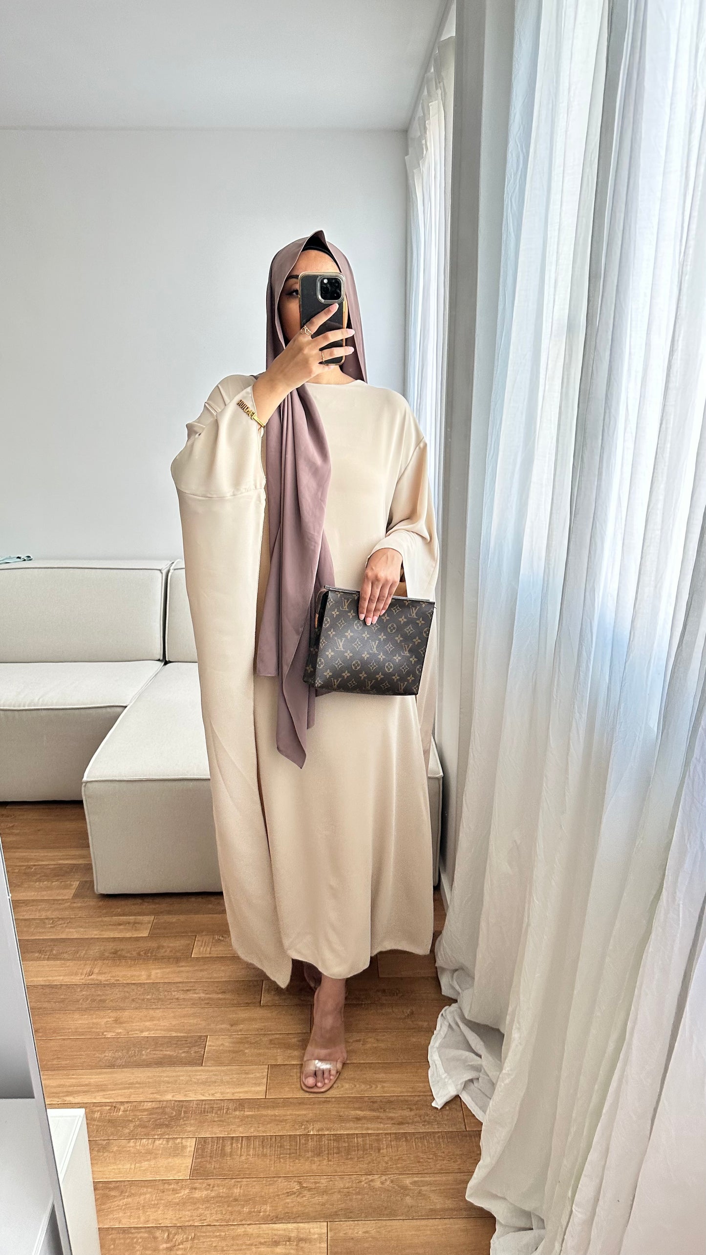 Robe longue Alma beige