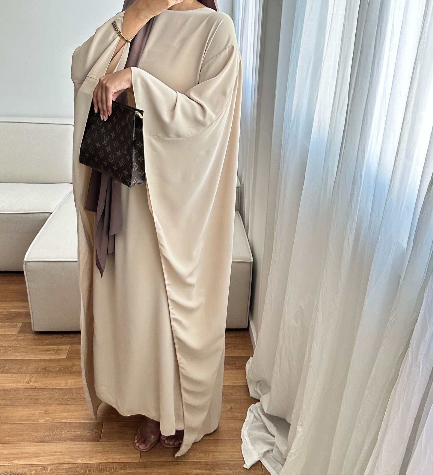 Robe longue Alma beige