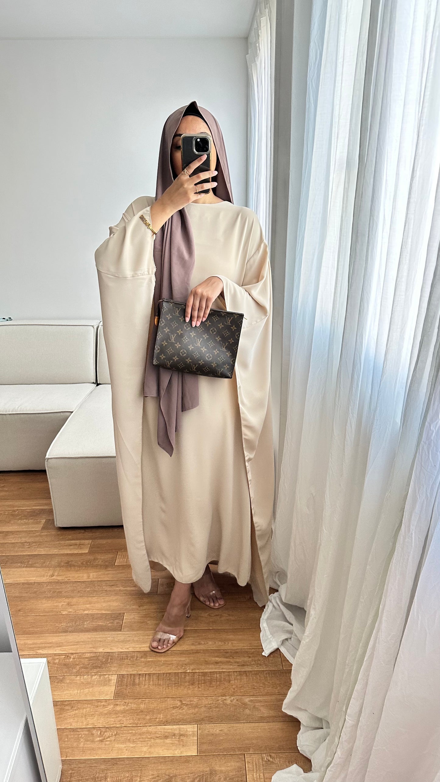 Robe longue Alma beige